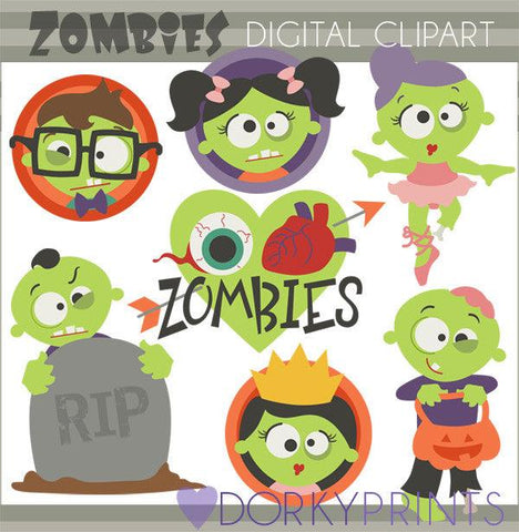 Zombies Halloween Clipart